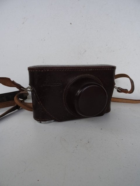 Oud fotoaccessoire: leren tas voor LEICA III, Ophalen of Verzenden, Leica