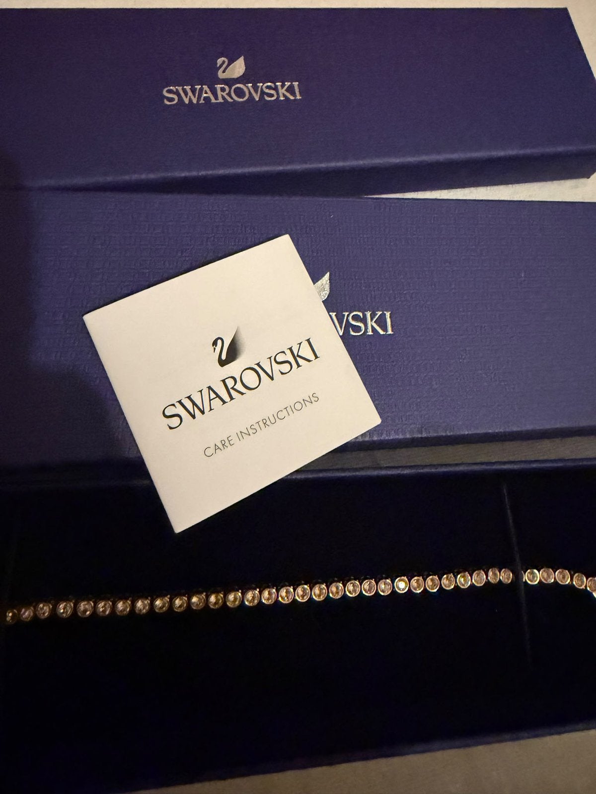 Swarovski tennis armband rose, Collections, Enlèvement, Comme neuf