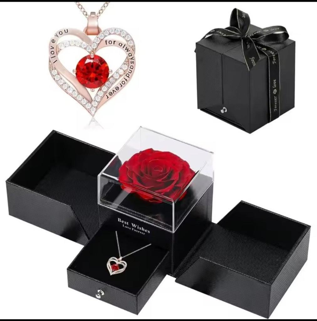 Boîte à bijoux avec Fleur et collier, Enlèvement ou Envoi, Neuf, Doré