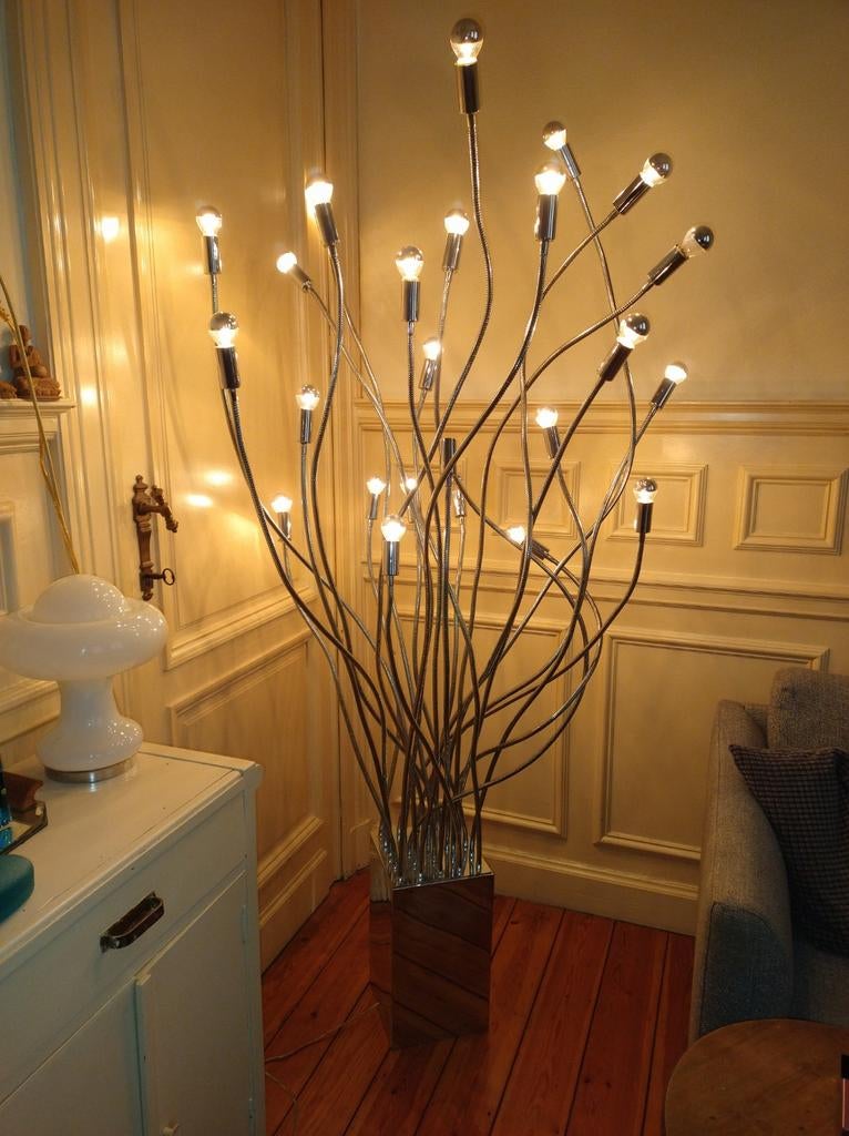 Lampe multi branches sur pied style vintage, Ophalen