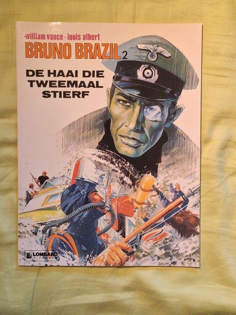 Bruno Brazil 1: de haai die tweemaal stierf, Boeken, Eén stripboek, Ophalen of Verzenden, Zo goed als nieuw