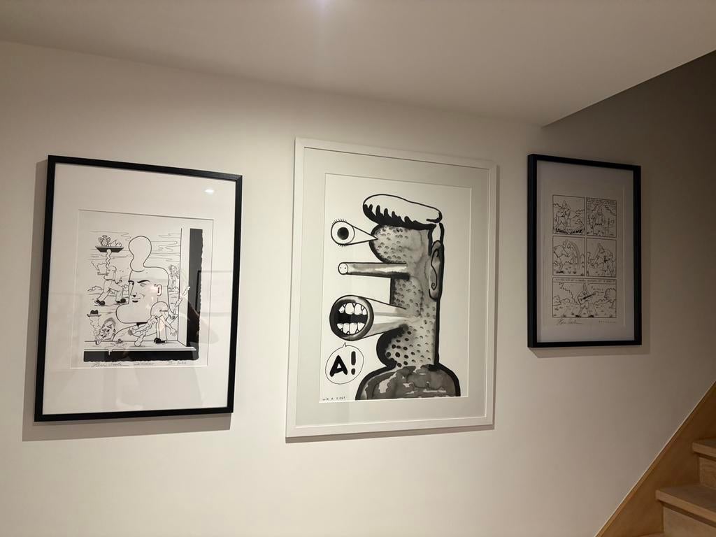2 originele werken op papier Kamagurka, Ophalen, Gesigneerd
