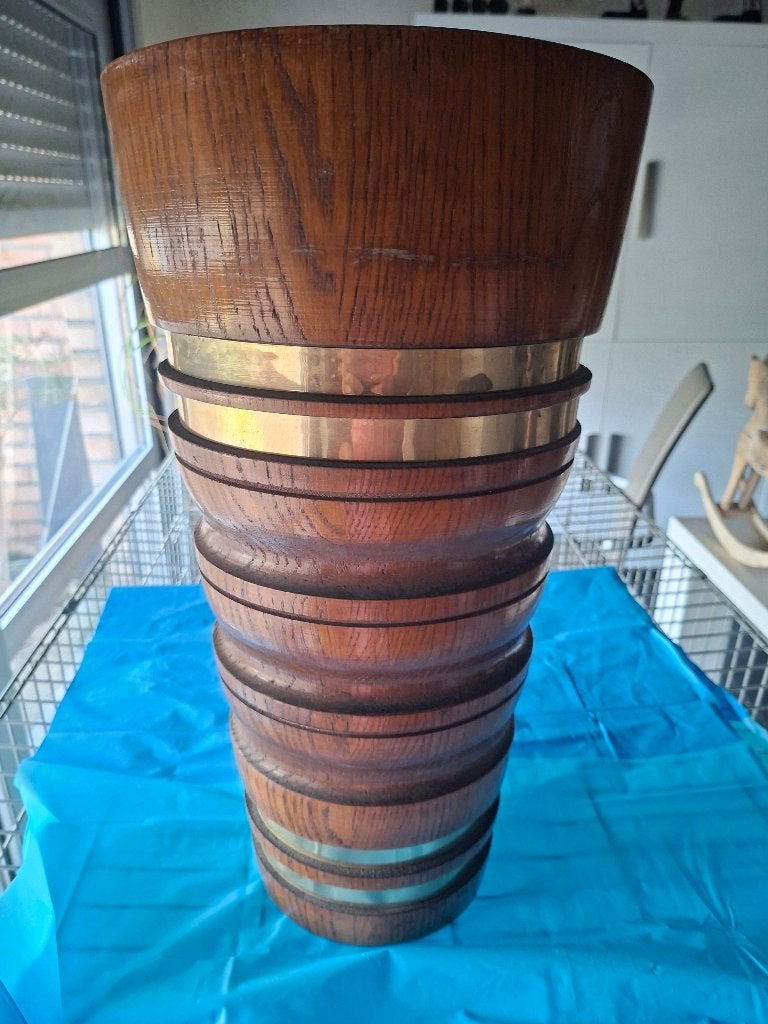 Houten paraplubak, Huis en Inrichting, Woonaccessoires | Paraplubakken, Ophalen, Zo goed als nieuw, Hout