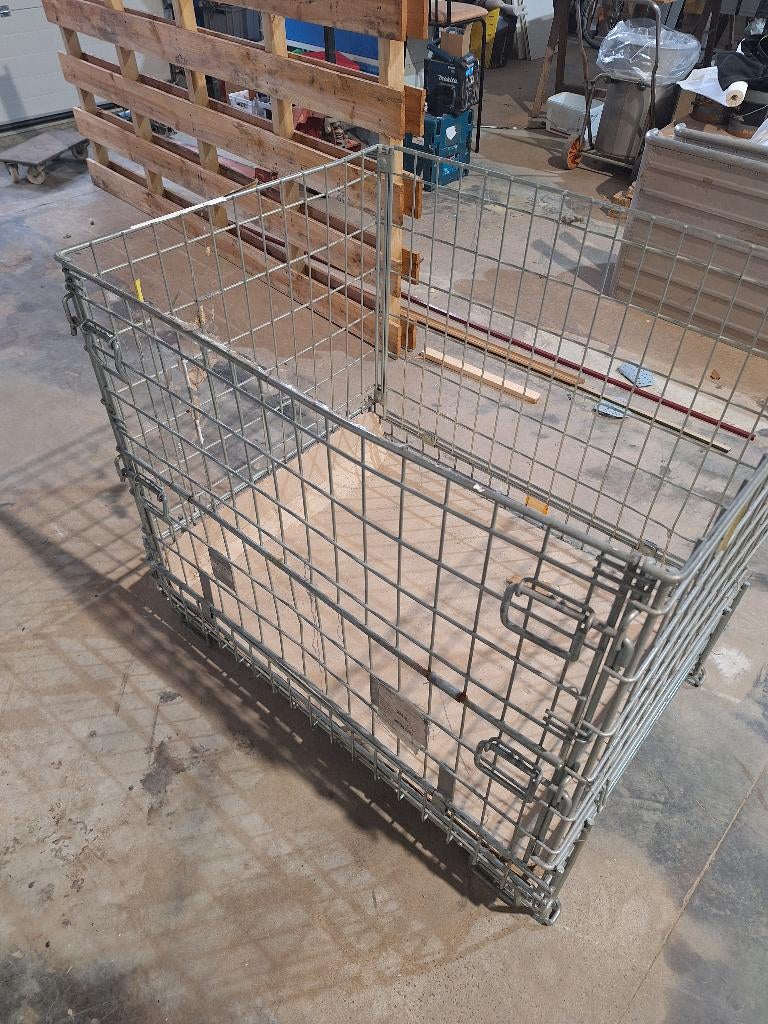 Metalen palletbox, Repliable, Comme neuf, Enlèvement, 50 cm ou plus