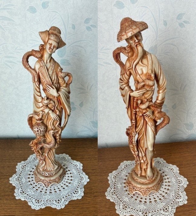 Aziatisch koppel / kunnen ook apart, Antiek en Kunst, Antiek | Woonaccessoires, Ophalen of Verzenden
