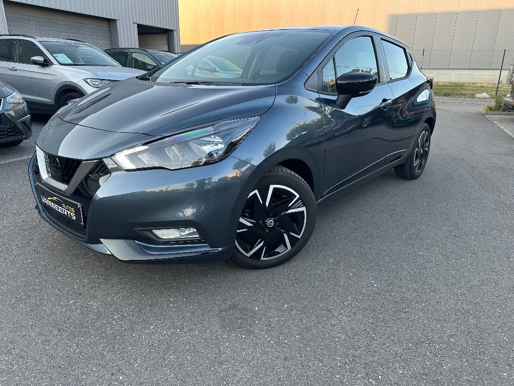 Nissan Micra, benzine, 2023, CARPLAY/ CAMERA/ KEYLESS, Stof, Navigatiesysteem, 1000 cc, Zilver of Grijs