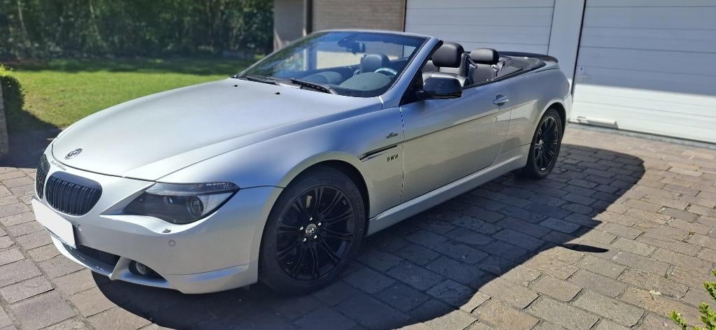 BMW 630i Cabrio unieke staat, Auto's, Zwart, Cabriolet, Leder, Handgeschakeld