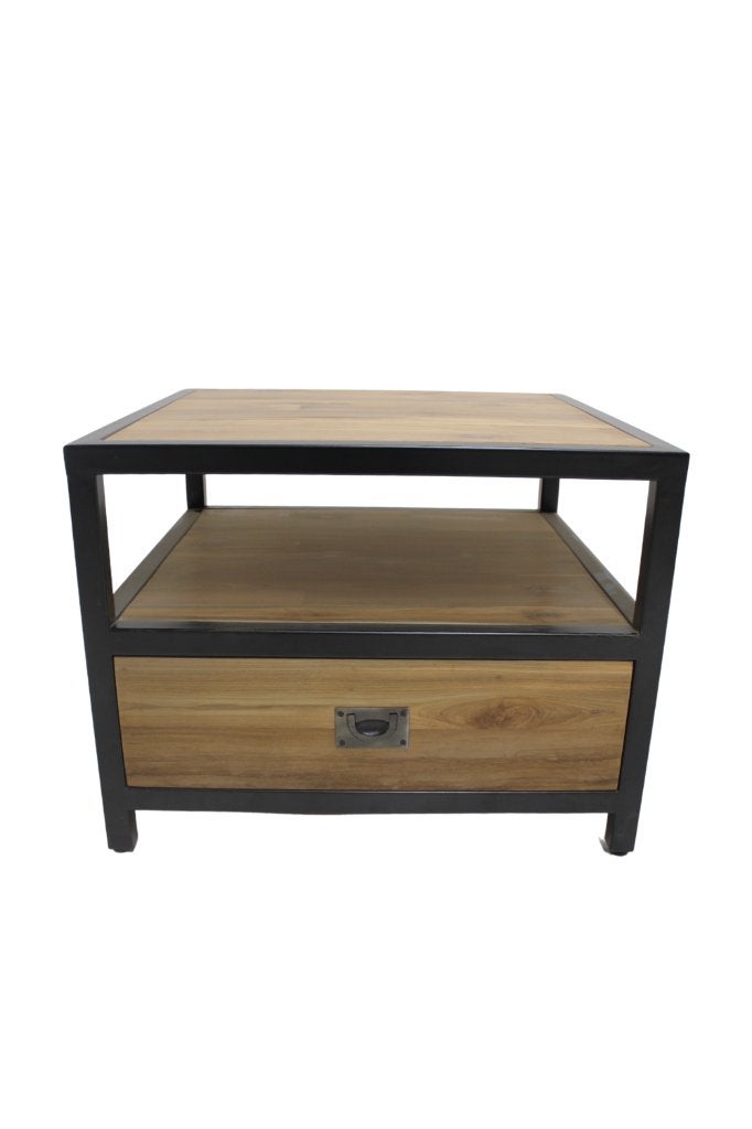 vierkante salontafel met lade, Huis en Inrichting, Tafels | Salontafels, Nieuw, Minder dan 50 cm, 50 tot 100 cm, 50 tot 100 cm
