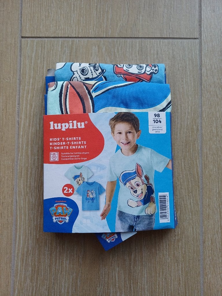 NIEUW 2 T-shirts Paw Patrol maat 98/104 Lupilu, Nieuw, Ophalen of Verzenden, Shirt of Longsleeve, Lupilu