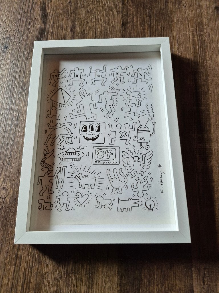 Originele Keith Haring Met Estate Certificaat Julia Gruen, Gesigneerd, Ophalen of Verzenden