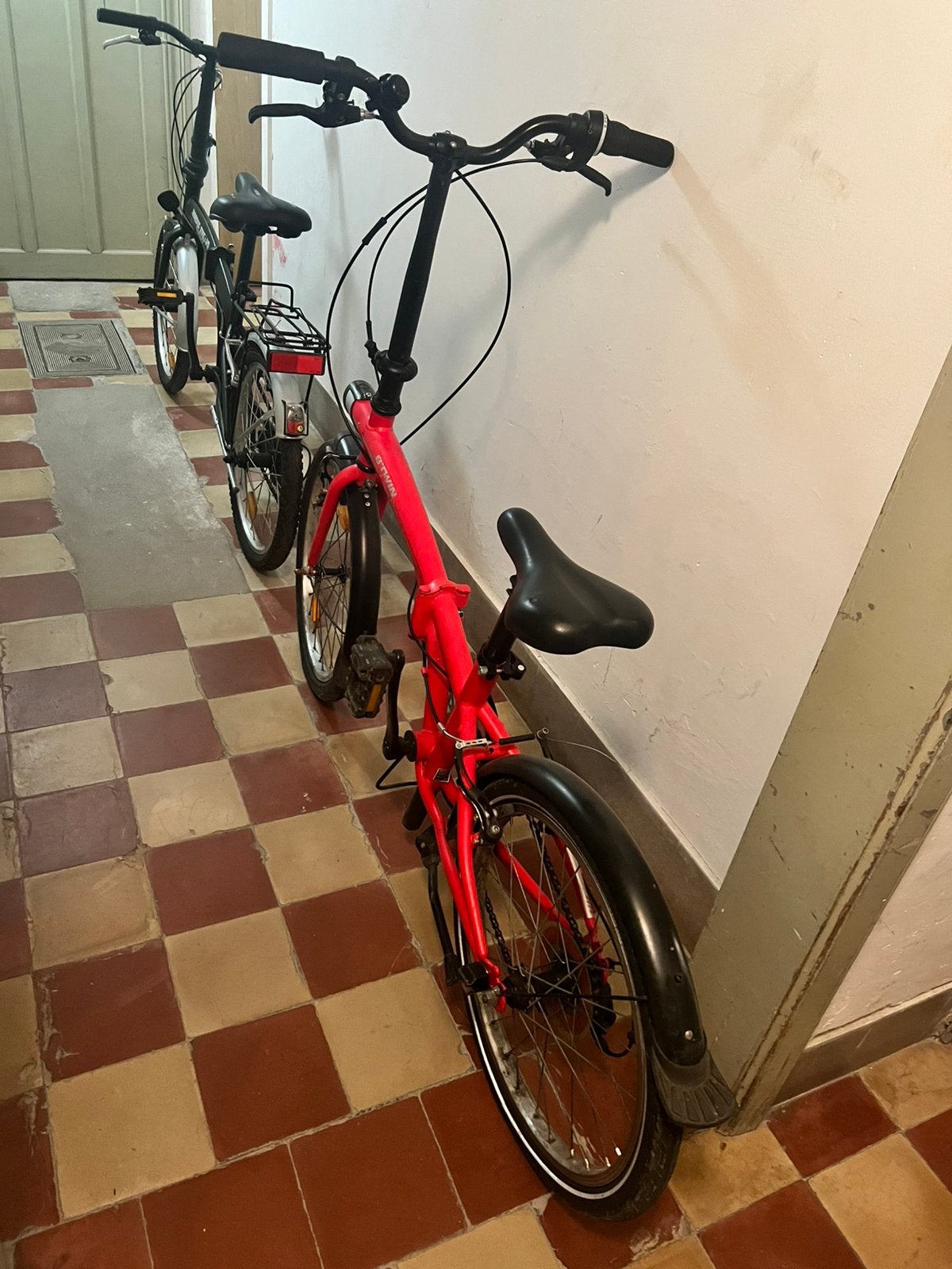 Vélo pliant B’TWIN 20 pouce – Rouge –, Vélos & Vélomoteurs, Enlèvement, Utilisé