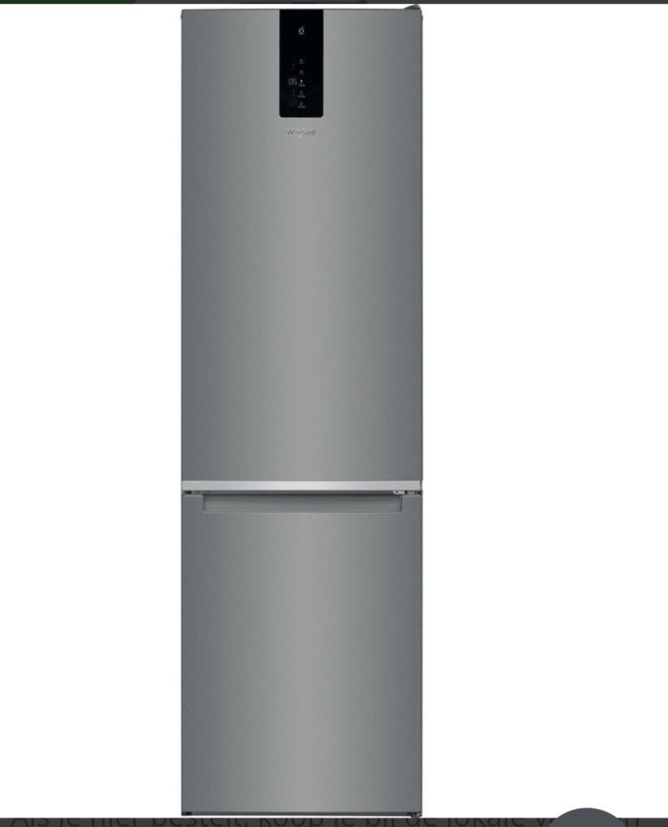 Als nieuw: Luxe Whirlpool NoFrost Koelkast (Inox / RVS), Elektronische apparatuur, Koelkasten en IJskasten, Ophalen, 200 liter of meer