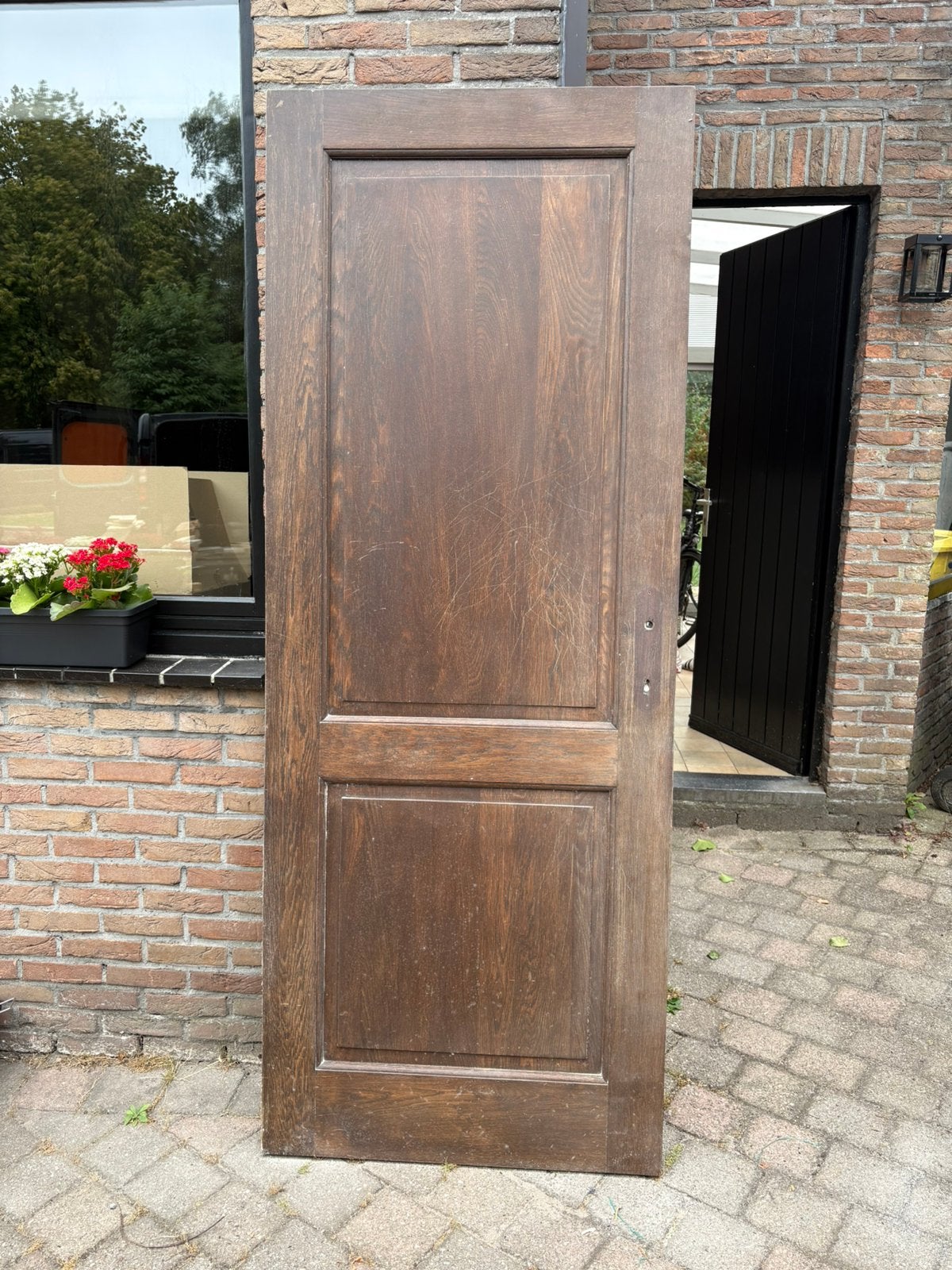 Volle eiken deur, Doe-het-zelf en Bouw, Deuren en Vliegenramen, Ophalen, Zo goed als nieuw