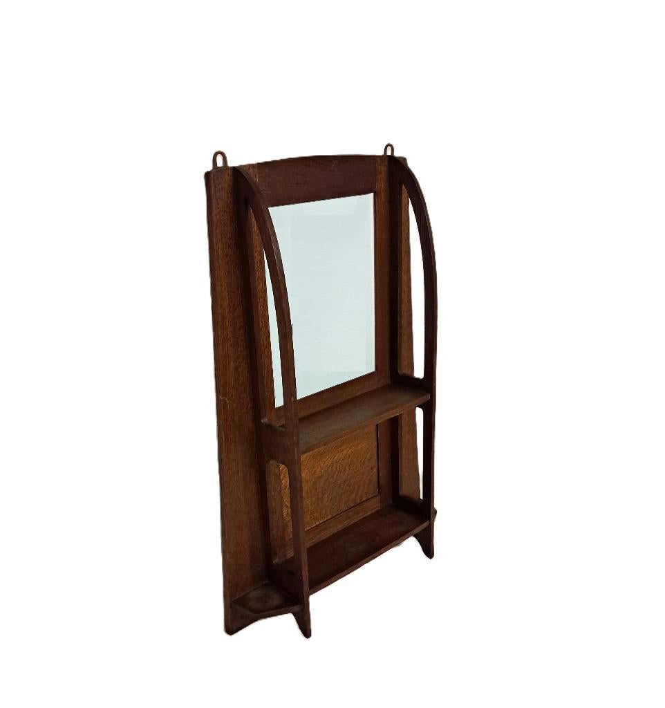 Art Nouveau Eiken wandrek met kader, Antiek en Kunst, Ophalen of Verzenden