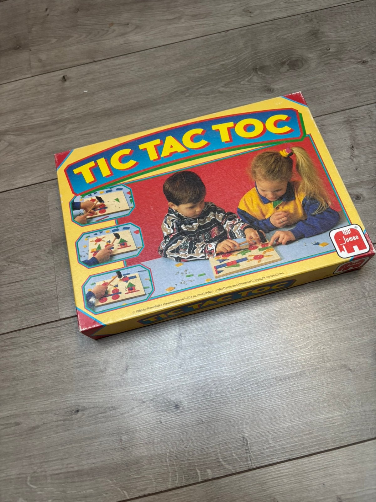 Vintage Jumbo Tic Tac Toc (Hammer Tik) 1988 - COMPLET, Enlèvement ou Envoi, Utilisé, Autres types