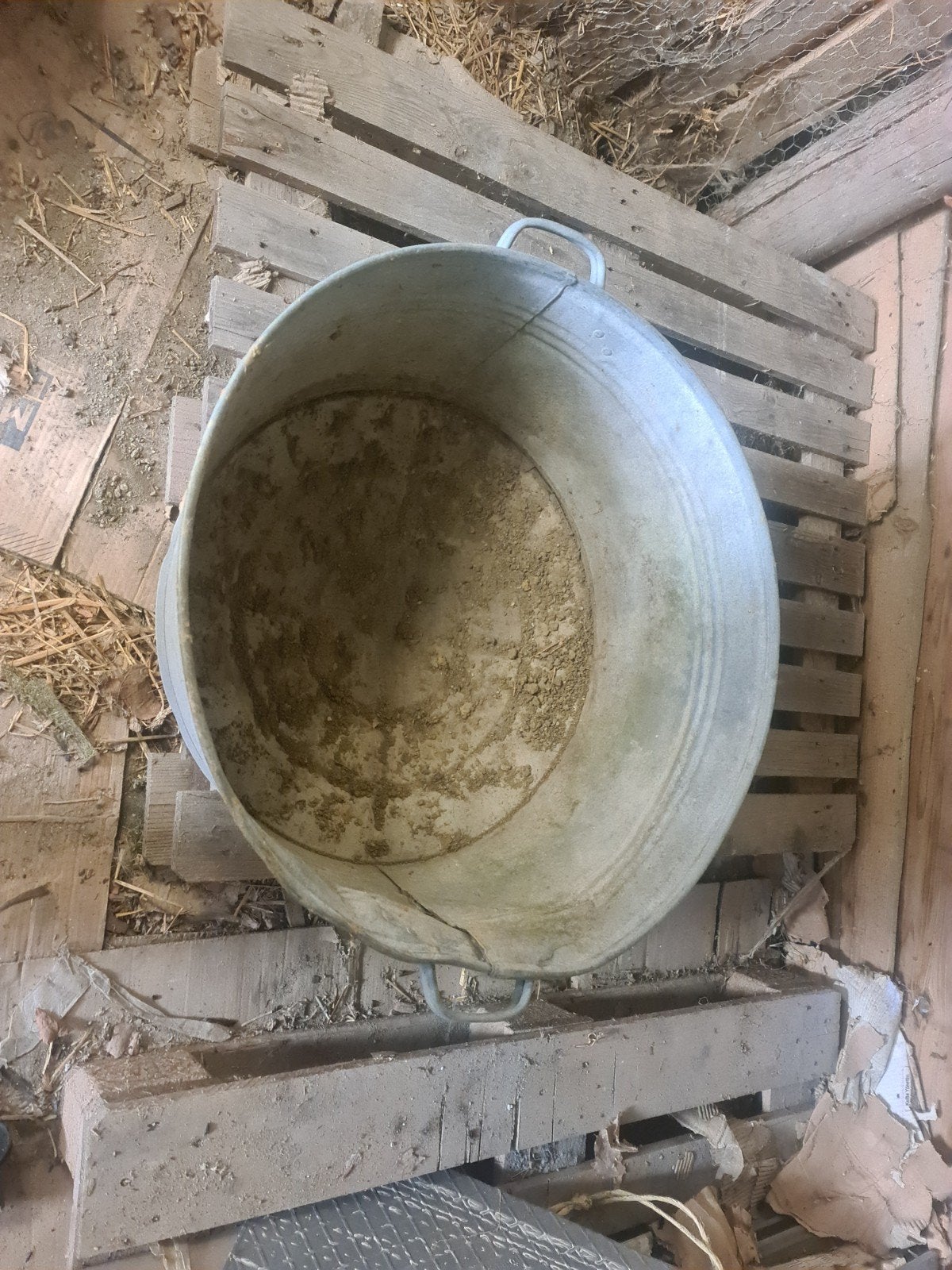 bassine en zinc, Enlèvement