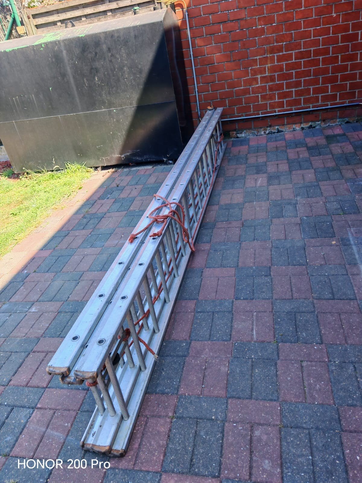 Professionele VGS / Petry Aluminium Schuifladder 3x16, Doe-het-zelf en Bouw, Ophalen, Aluminium