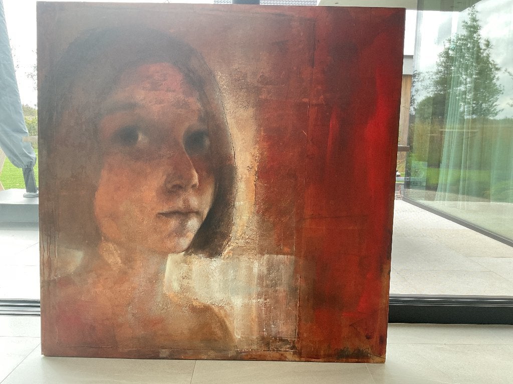 Portrait de Margo, Antiek en Kunst, Ophalen, Olieverf, Portret