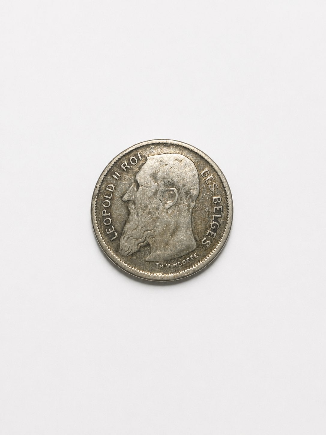 Belgische zilveren 2 Frank 1904 – Leopold II, Postzegels en Munten, Munten | België, Zilver, Ophalen of Verzenden, Losse munt