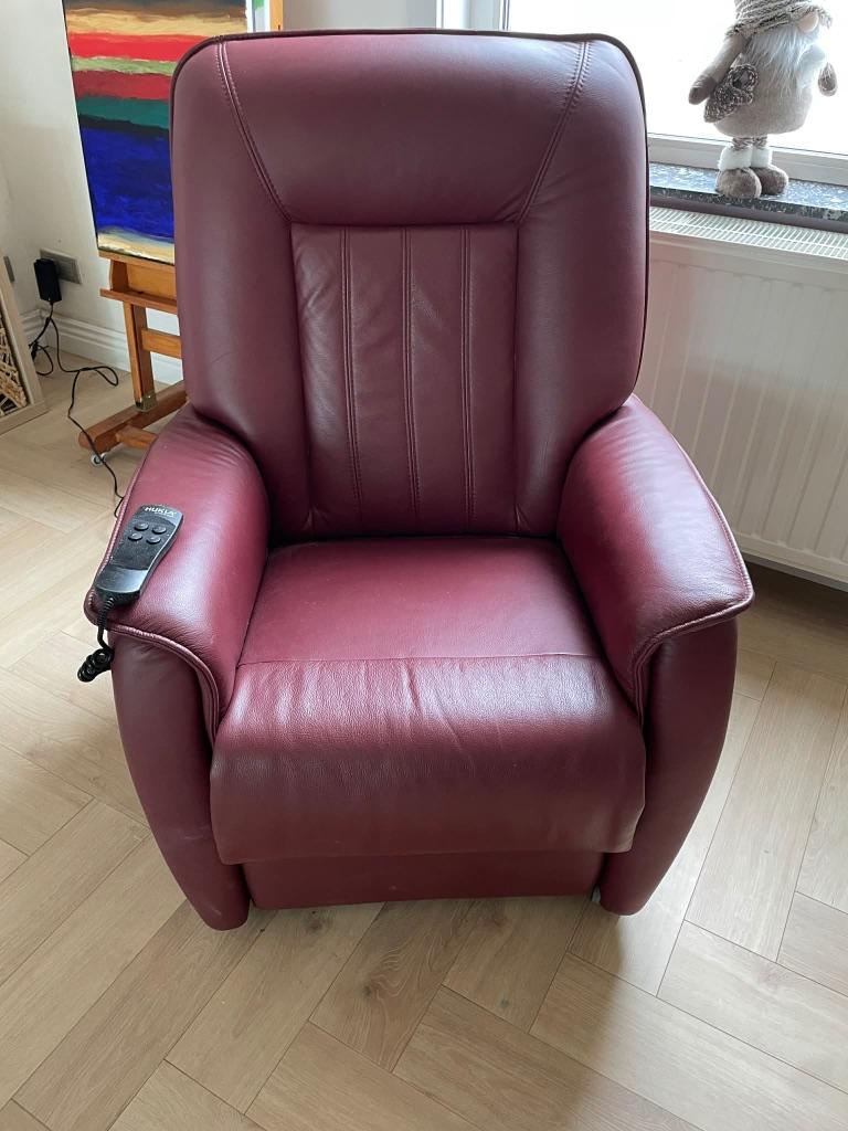 Fauteuil 1 place cuir électrique, Maison & Meubles, Fauteuils, 100 à 125 cm, Comme neuf, Enlèvement, Cuir