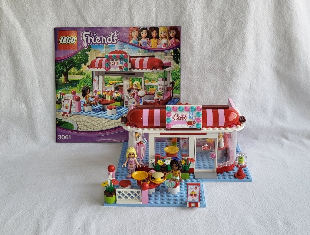 Lego friends 3061 City Park Café - volledig met boekje, Lego, Friends, Ophalen of Verzenden, Zo goed als nieuw