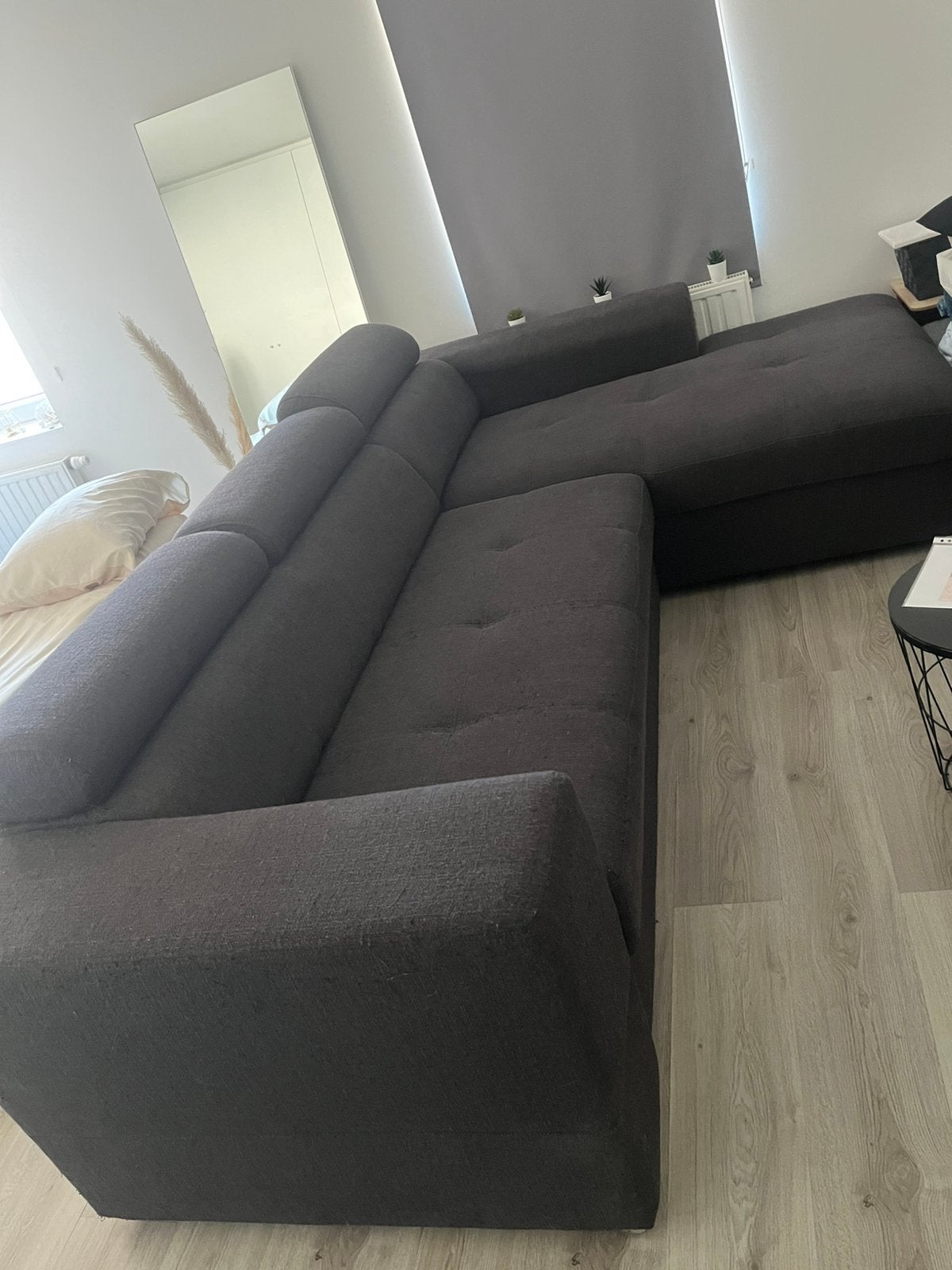 Donkergrijze zetel, Huis en Inrichting, Ophalen, Zo goed als nieuw