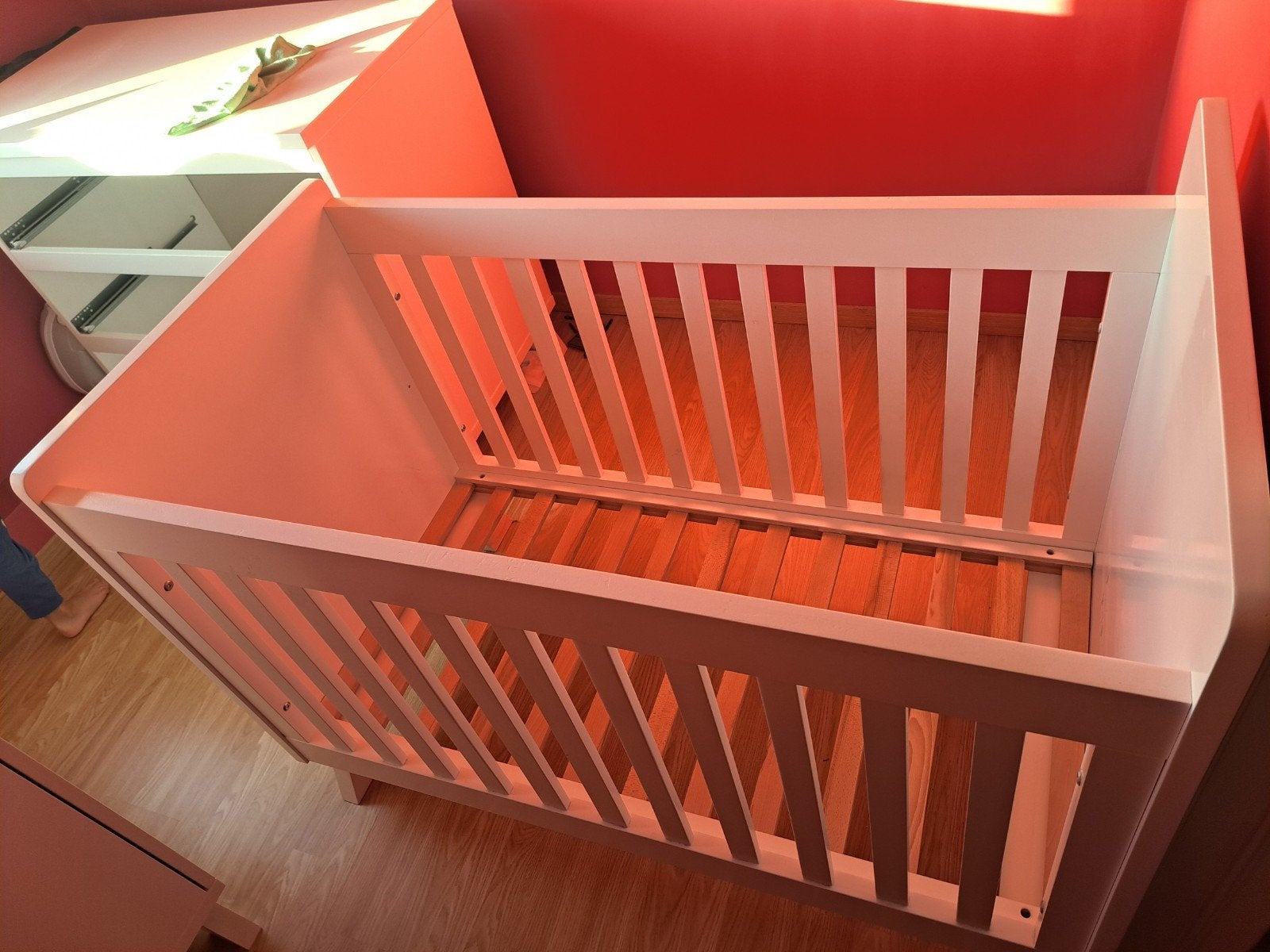 babybed + aerosleep matras, Kinderen en Baby's, 85 tot 100 cm, Gebruikt, Minder dan 140 cm, Ophalen