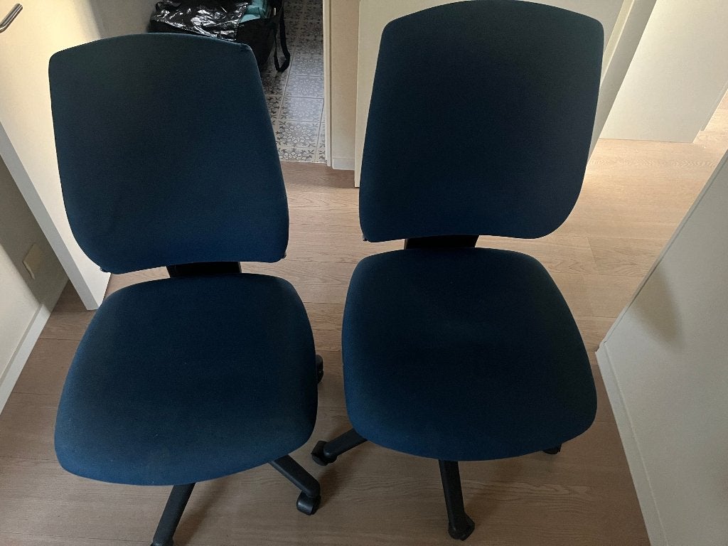 bureaustoel, Ophalen, Gebruikt, Blauw, Bureaustoel