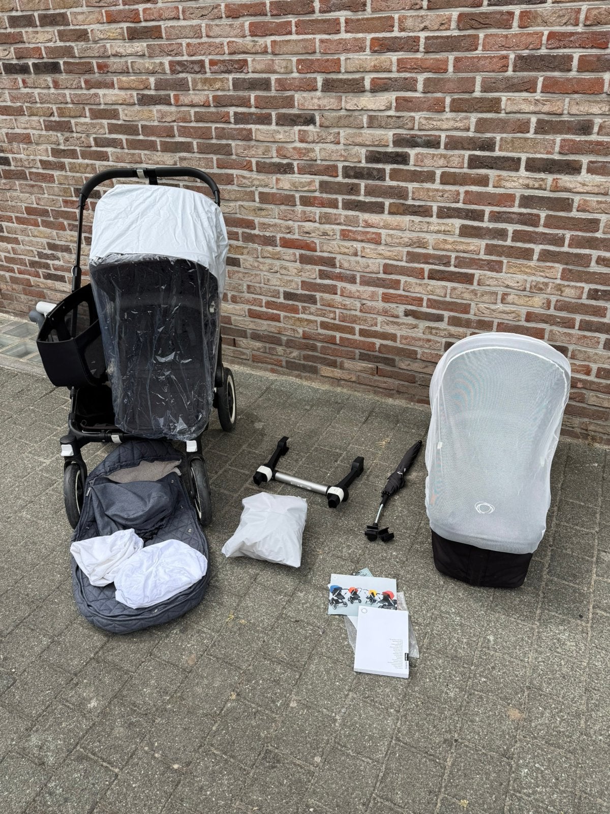 Bugaboo Donkey, Kinderen en Baby's, Buggy's, Gebruikt, Overige merken, Duomodel, Voetenzak, Ophalen
