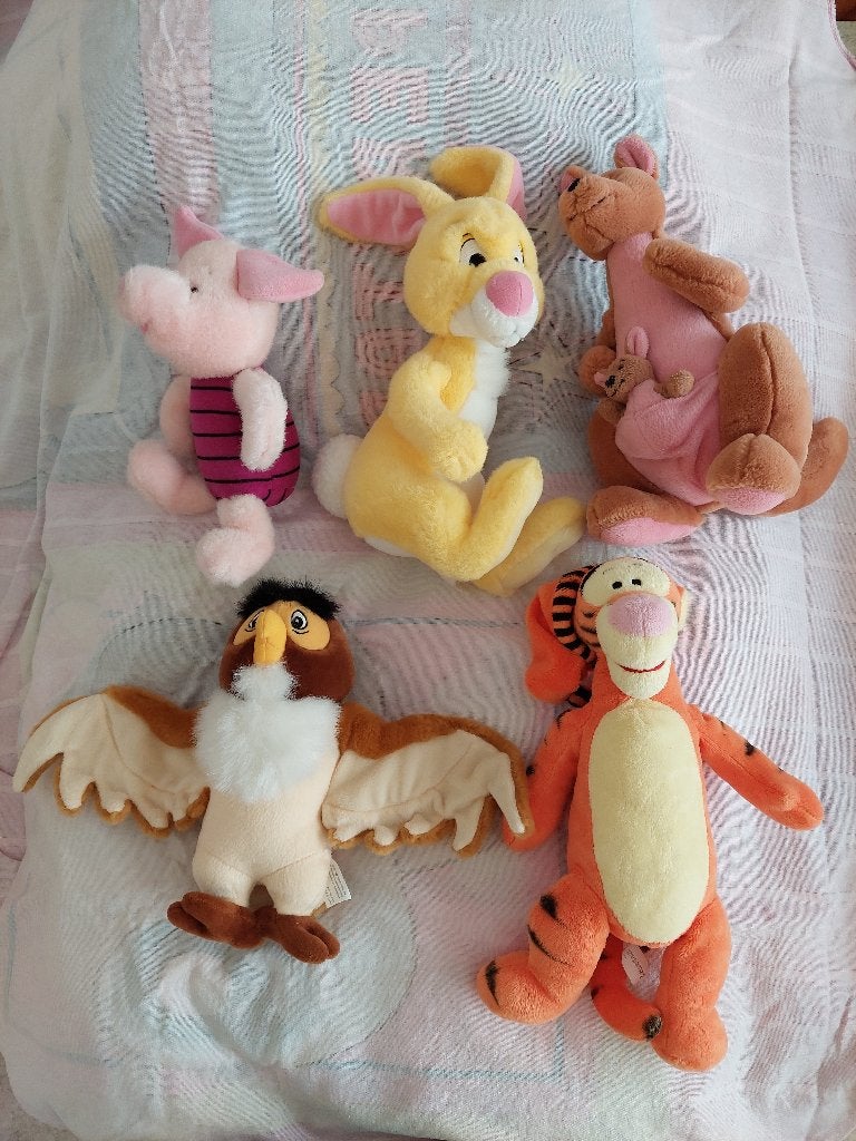 5 knuffels vriendjes Winnie de Poeh, Enfants & Bébés, Jouets | Peluches, Enlèvement ou Envoi, Utilisé, Autres types, Disney