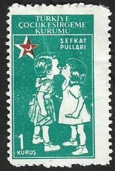 1 Postzegel Turkije 1958 Turkije - Kinderhulp, Ophalen of Verzenden, Postfris, Midden-Oosten