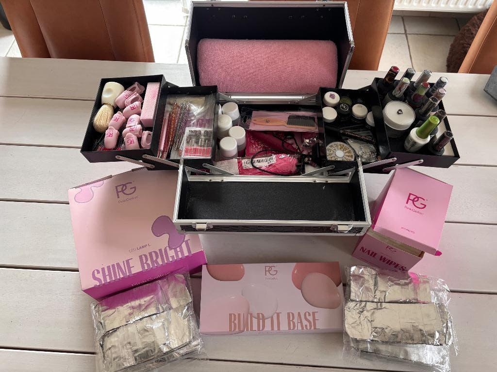 Set Pink Gellac, Bijoux, Sacs & Beauté, Autres couleurs, Comme neuf, Mains et Ongles, Enlèvement