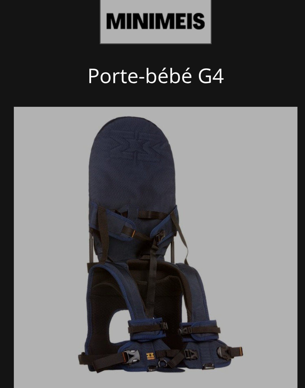 Porte bébé/enfant Minimeis G4, Enfants & Bébés, Porte-bébés & Écharpe porte bébé, Porte-bébé, Enlèvement