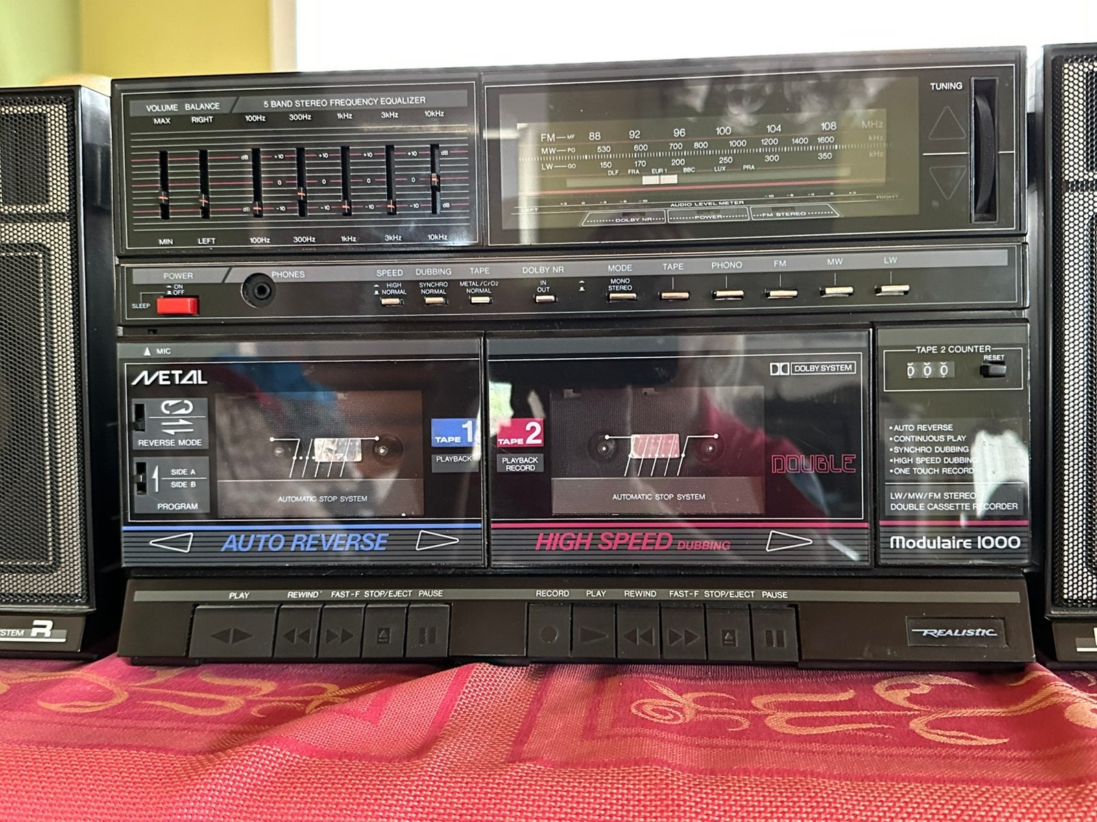 Realistic radio cassettespeler, Enlèvement, Utilisé, Radio