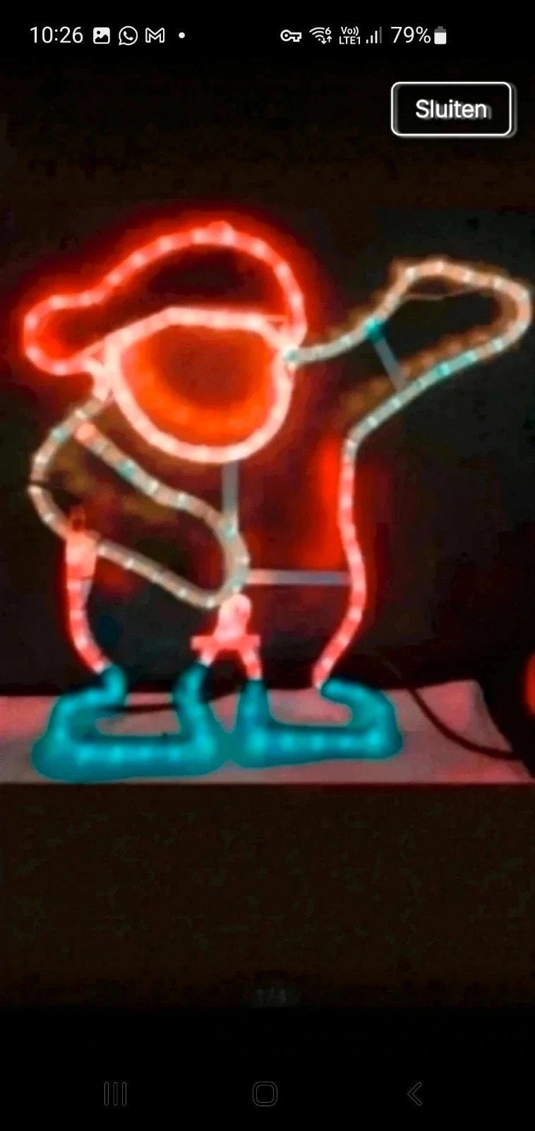 mooi grote gekleurde kerstman met verlichting voor buiten, Diversen, Ophalen of Verzenden, Zo goed als nieuw