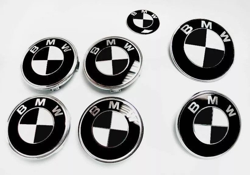 Lot de 7 autocollants à logo Bmw en noir et blanc, Autos : Pièces & Accessoires, Neuf, Enlèvement ou Envoi, Avant, BMW