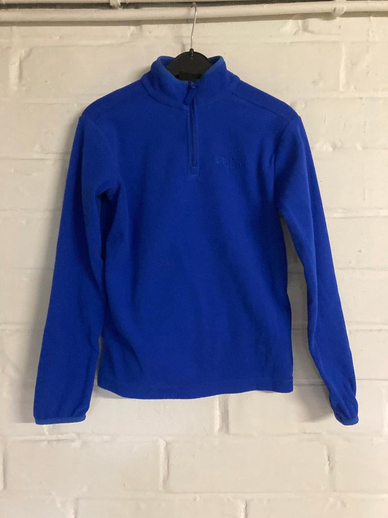 Blauwe sweater in lichte fleece, Jack Wolfskin, 152, 12 jaar, Kinderen en Baby's, Kinderkleding | Maat 152, Trui of Vest, Jack Wolfskin