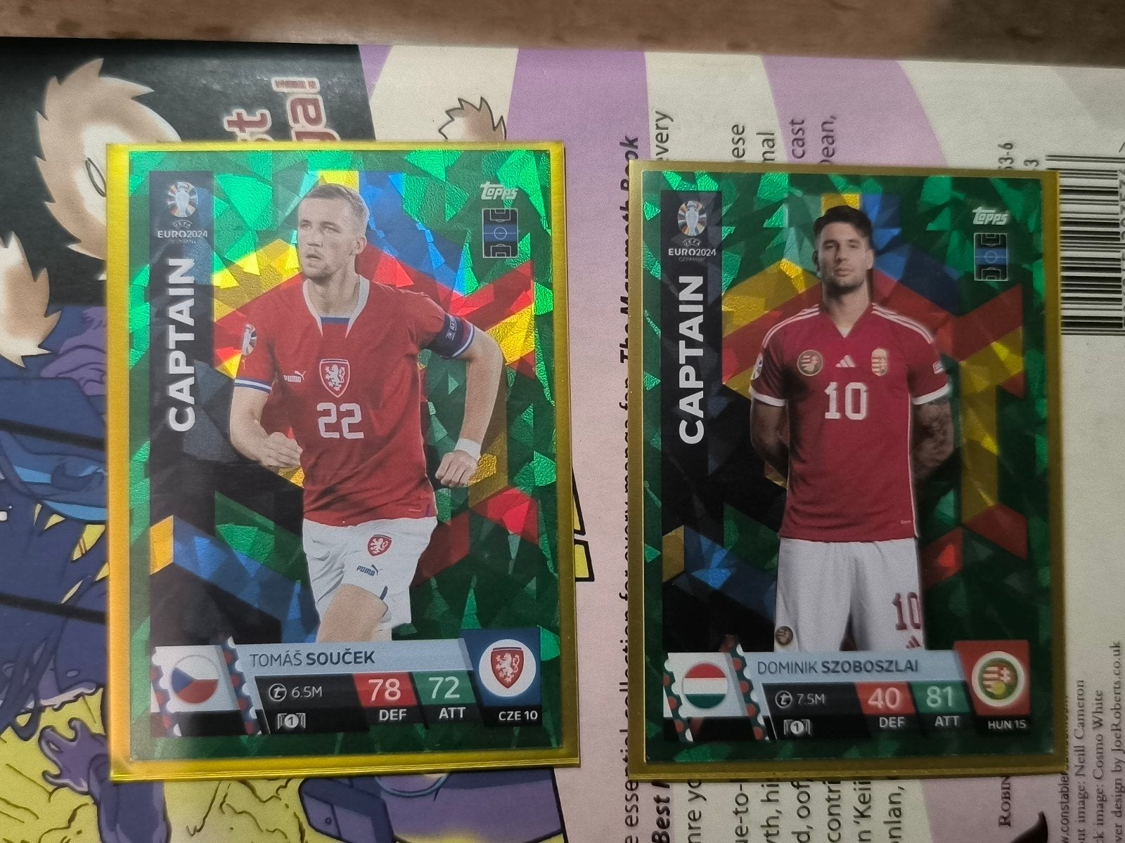 Topps Match Attax Euro 2024 – Captain Set (Szoboszlai & Souč, Hobby & Loisirs créatifs, Autocollants & Images, Enlèvement