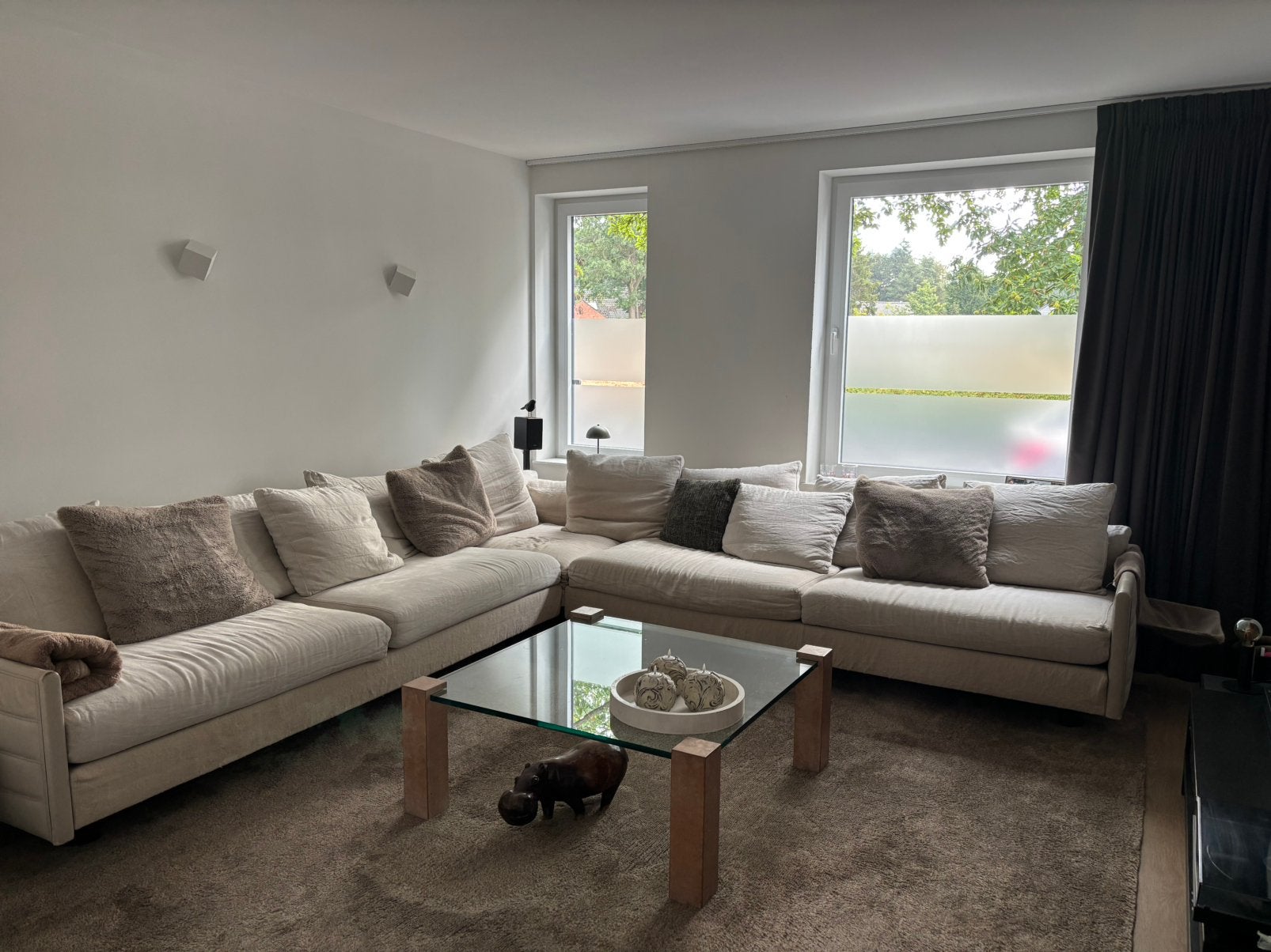 Giorgetti Hoeksalon 3-delig, Ophalen, Gebruikt, Leer, Design Italiaans