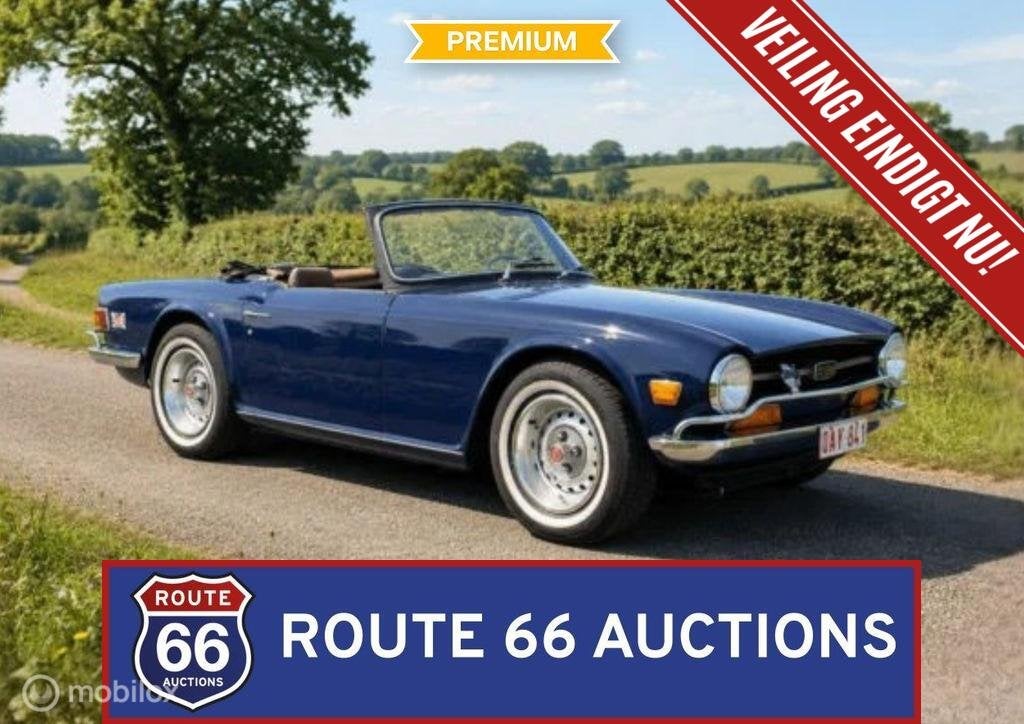 Triumph TR6 | 1970 | Route 66 Auctions, Triumph, Zwart, Bedrijf, Handgeschakeld