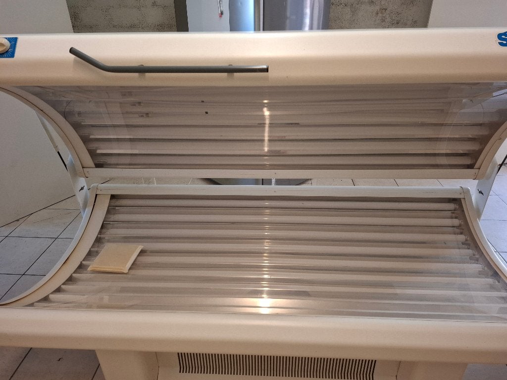 Zonnebank met gezichtsbruiner, Elektronische apparatuur, Zonnebanken en Gezichtsbruiners, Ophalen, Gebruikt, Zonnebank dubbelzijdig