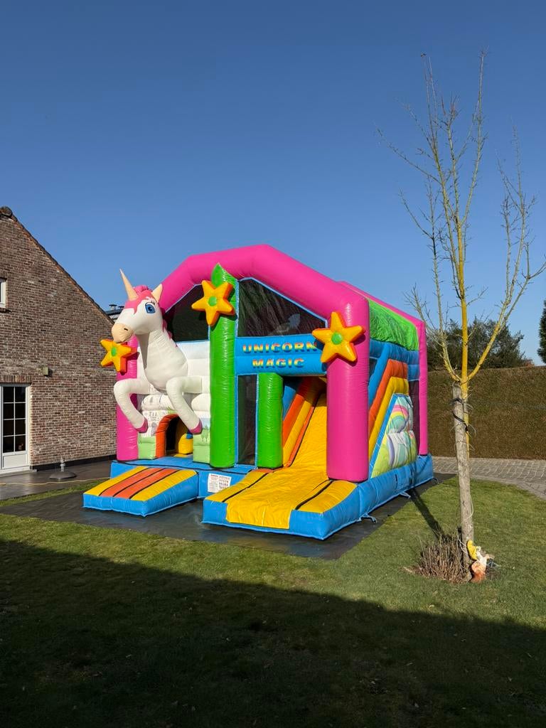 Multiplay Unicorn springkasteel te koop, Enlèvement ou Envoi, Comme neuf