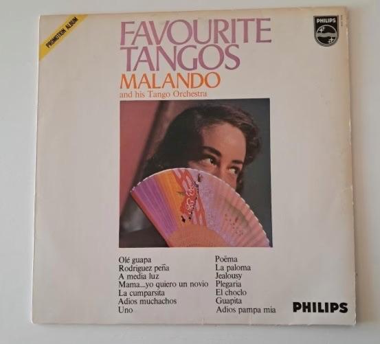 Malando Favourite Tangos LP, Cd's en Dvd's, Vinyl | Latin en Salsa, Ophalen, Gebruikt, 12 inch