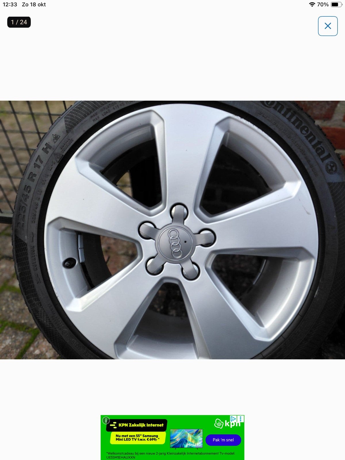 Pneus d'hiver Audi A3 sur jantes d'origine 17 pouces, Autos : Pièces & Accessoires, Pneus et Jantes, Pneus hiver, Véhicule de tourisme