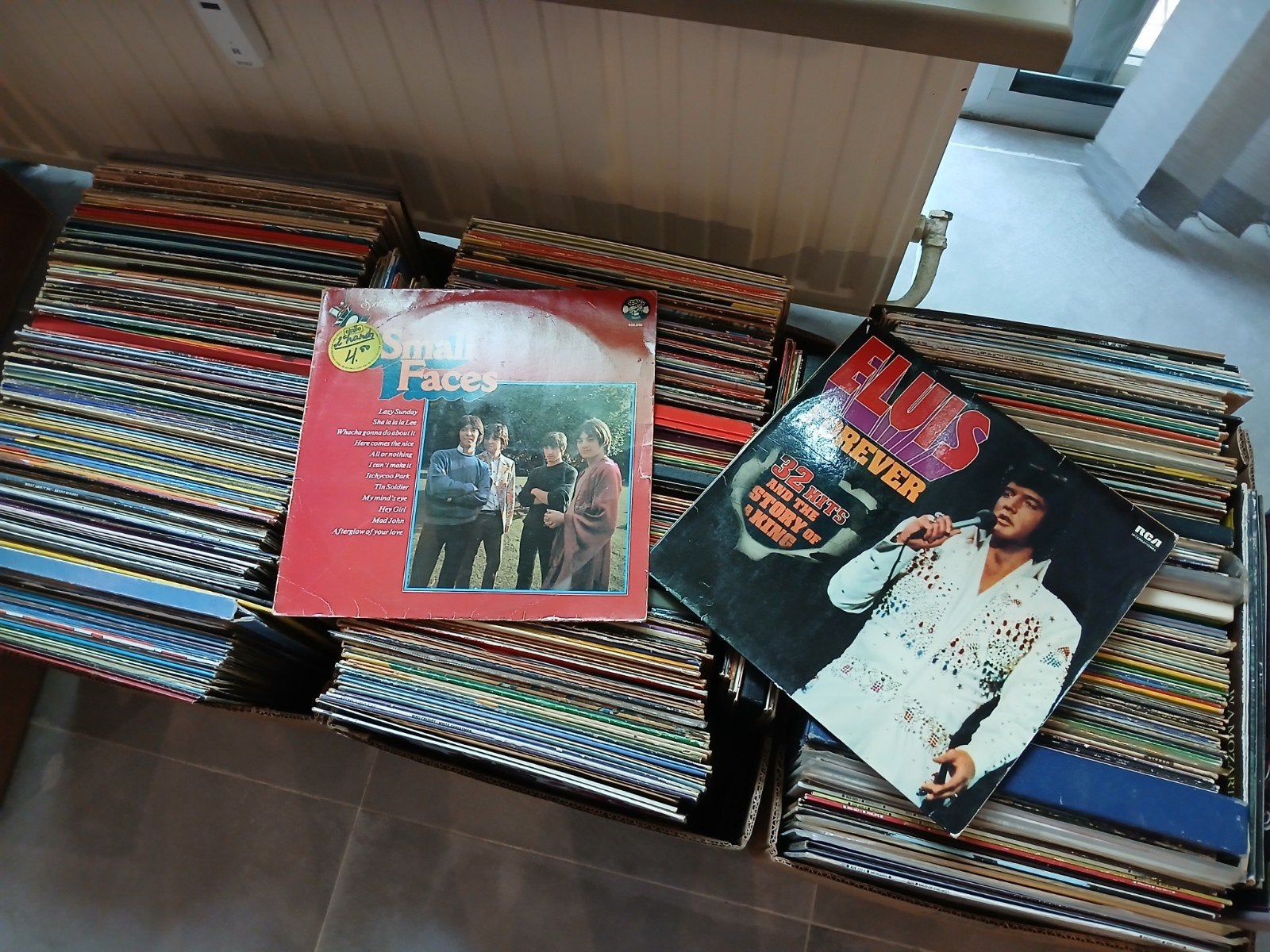 lot de +/- 450 disques vinyles, Enlèvement, LP