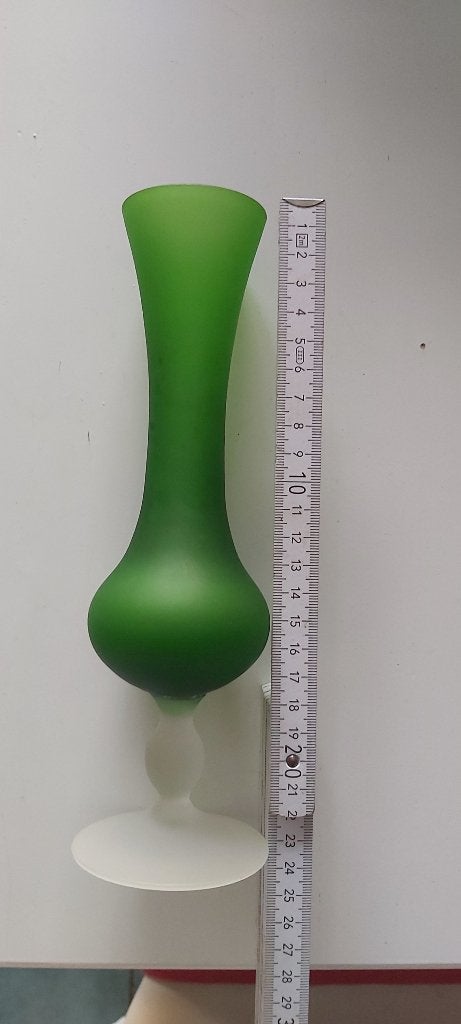Groene vaas, Ophalen, 23 cm, Nieuw, Glas