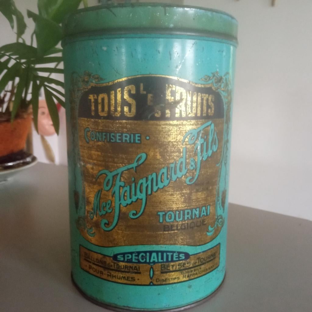 boîte FAIGNARD ET FILS TOURNAI, Collections, Boîte en métal, Enlèvement ou Envoi, Utilisé, Autre, Autres marques