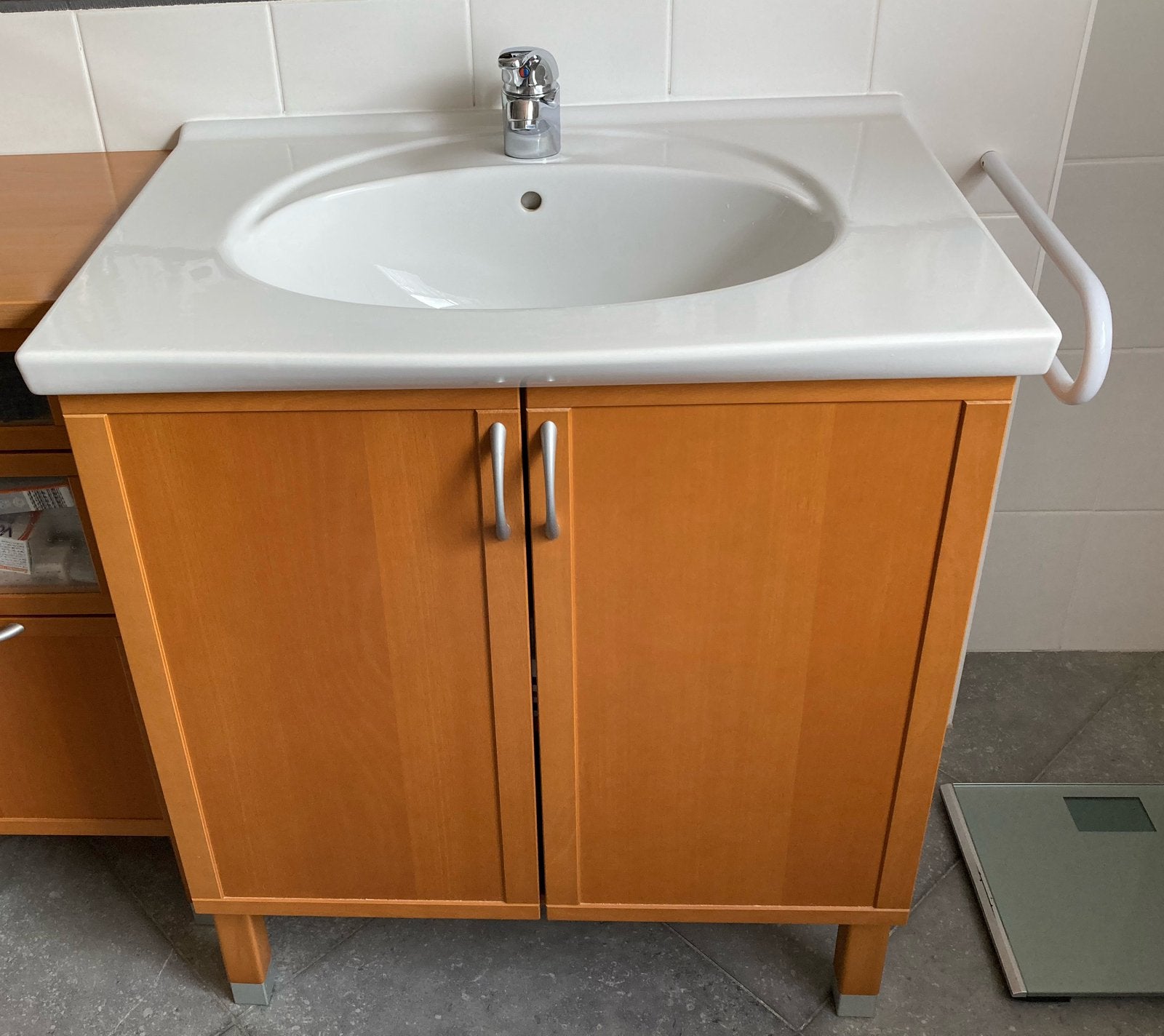 Lavabo de salle de bain avec meuble à un prix, Enlèvement, Utilisé