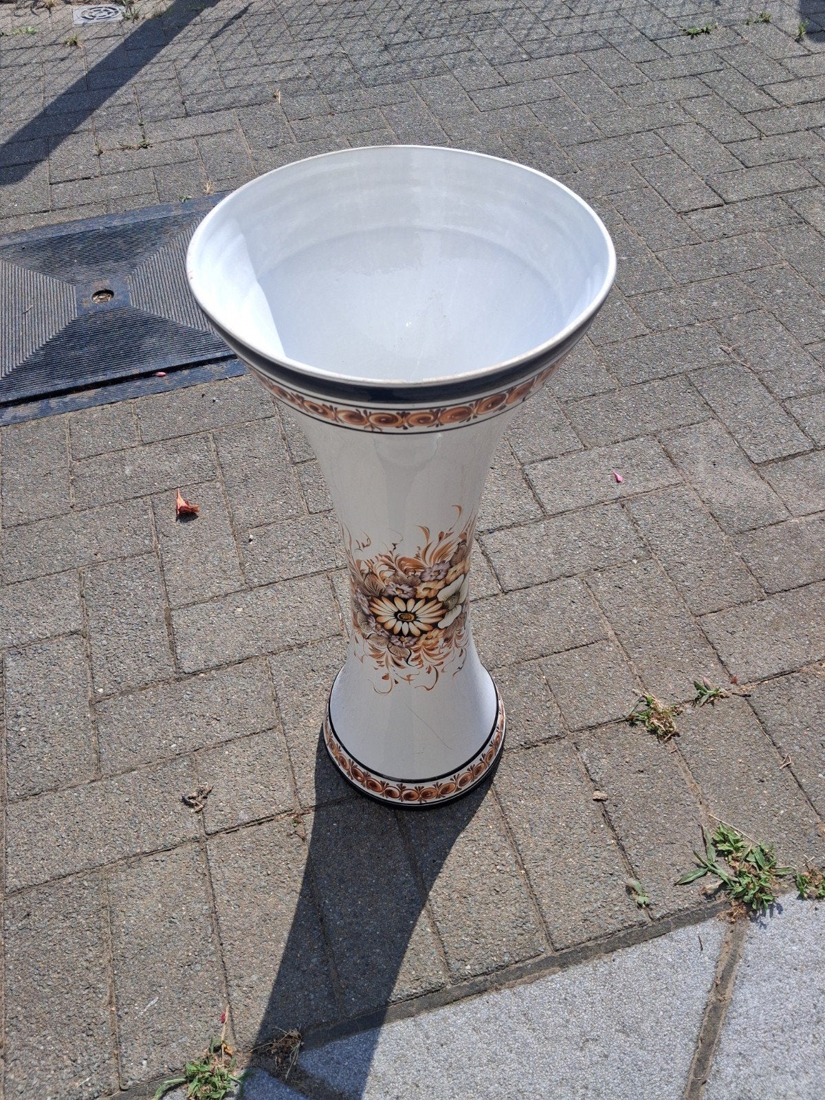 Vase trompette en céramique vintage, Enlèvement
