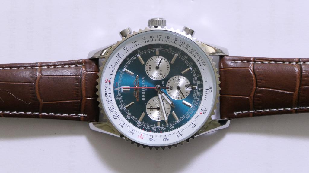Herenuurwerk Breitling, Montre-bracelet, Enlèvement ou Envoi, Breitling, Cuir